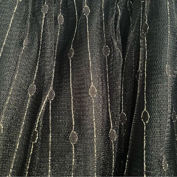 Cat & Jack Metallic Thread Party Black Dress Girls 6/6X EUC - Picture 4 of 7